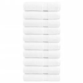 vidaXL Premium-Badetücher Solund 10 Stk. Weiß 100x150 cm 600 g/m2