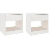 vidaXL Nachtschrank 2 Stk. 40 x 31 x 40 cm Weiß