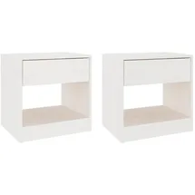 vidaXL Nachtschrank 2 Stk. 40 x 31 x 40 cm Weiß