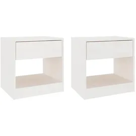 vidaXL Nachtschrank 2 Stk. 40 x 31 x 40 cm Weiß