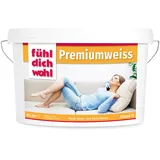 Fühl Dich Wohl Wandfarbe Premiumweiss 10l, matte Wand Farbe weiß, hohe Deckkraft