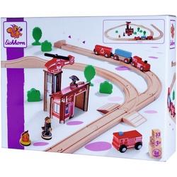 Eichhorn Spielzeugeisenbahn-Set Eisenbahn Set Feuerwehr mit Zug 33 Teile 100006205
