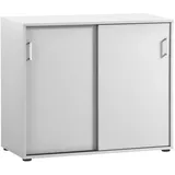 MÖBELPARTNER PROREGAL Aktenschrank Fox HxBxT 84 x 100 x 41 cm 2 Schiebetüren Weiß