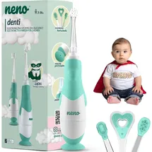 NENO Denti elektrische Zahnbürste für Kinder weiß/blau + Aufsteckbürste 4 St.
