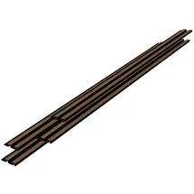 [neu.holz] 3D-Wandpaneel Blaricum braun 12 St. 195 x 12 cm