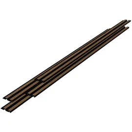 [neu.holz] 3D-Wandpaneel Blaricum braun 12 St. 195 x 12 cm