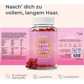 yuicy Hair Glow Biotin Gummies 180 St.