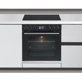 Hanseatic Induktions Herd-Set HBCO7210A1+HI46074CA, Das Wasser sehr schnell zum Kochen bringen, dank Induktion schwarz