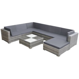 vidaXL Garten-Lounge-Set grau 42738