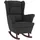 vidaXL Schaukelsessel 78 x 97 x 93 cm Schwarz Samt
