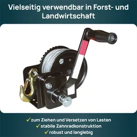 kerblalbertgmbh Seilwinde mit 20m Seil ø 5mm max. Zugbelastung 720 kg