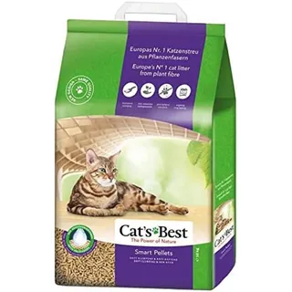 Cat's Best Smart Pellets, 100 % pflanzliche Katzenstreu, innovative Klumpstreu für Katzen aus antihaftenden Aktiv-Holzfasern – stoppt das Heraustragen, 10 kg/ 20 l