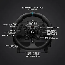 Logitech G923 Lenkrad mit Pedalen + Schalthebel PC / PS5 / PS4
