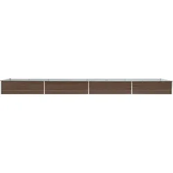 vidaXL Garten-Hochbeet Verzinkter Stahl 600x80x45 cm Braun