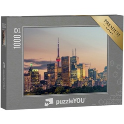 puzzleYOU Puzzle Puzzle 1000 Teile XXL „Gebäude in der Stadt Toronto bei Nacht, Kanada“, 1000 Puzzleteile, puzzleYOU-Kollektionen Toronto