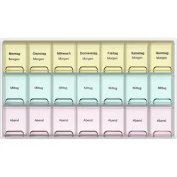 Haro Pillenbox flach & bunt für 1 Woche St
