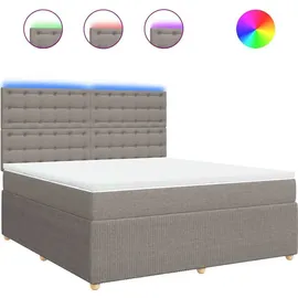 vidaXL Boxspringbett 180 x 200 cm Taupe
