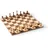 Umbra Wobble Schach Set mit vertieften Spielfeldern aus hochwertigem Ahorn- und Walnussholz, 38 x 38 x 11 cm