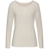 LASCANA Langarmshirt Damen sand Gr.32/34