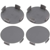 4 Nabenkappen Ø 57,0 mm - 54,0 mm / flach grau / Klebefläche