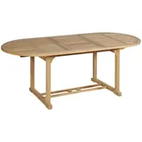 Garden Pleasure Gartentisch SOLO oval 95,0 x 160,0 / 210,0 x 75,0 cm