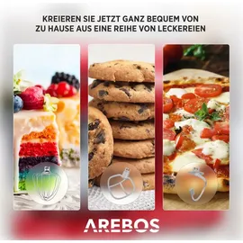 Arebos Retro 1800 W rot