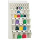 Lockweiler Klarsichtmagazin Kunststoff H960xB600xT185mm weiß 18 x A,12 x B,10 x C,4 x D
