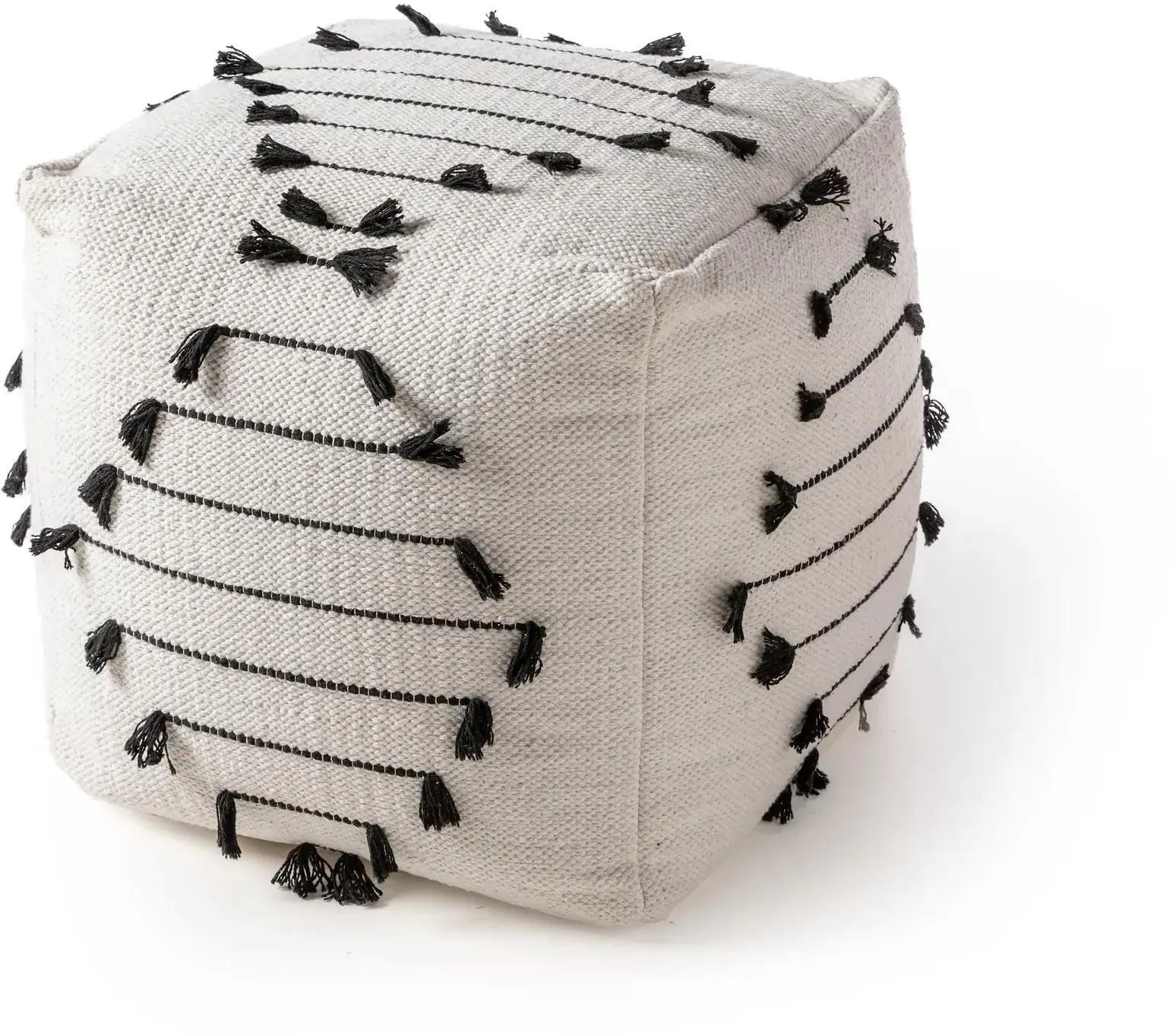 benuta Pop - Pouf Bo Ivory 45x45x45 cm