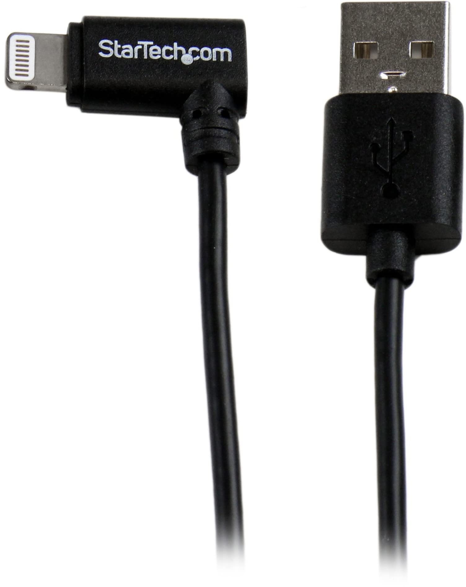 StarTech.com 2m USB auf Apple 8-pin Lightning Connector Kabel gewinkelt - Schwarz - iPhone / iPod / iPad - Ladekabel / Datenkabel