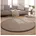 Paco Home Teppich Tatami 475 rund Höhe 24 mm Kurzflor Uni Farben mit Memory Foam waschbar beige Ø 80 cm x 24 mm