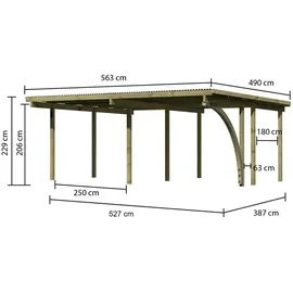 Karibu Eco Doppel 1 5,09 x 3,87 m kdi inkl. 1 Rundbogen