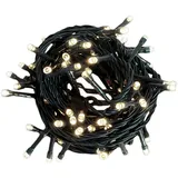LEX 96er LED Batterie-Lichterkette Schwarz für Innen- und Außenbereich, 7 m