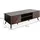 Idimex Livia Lowboard 140 cm Dunkelbraun Metall/MDF