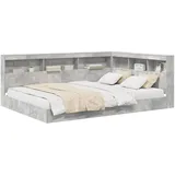 vidaXL Bücherregal-Bett 160 x 200 cm Grau