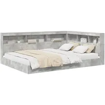 vidaXL Bücherregal-Bett 160 x 200 cm Grau