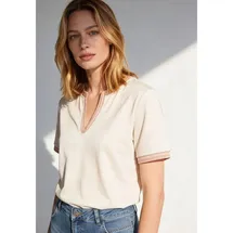 More & More Kurzarmshirt Beige 38