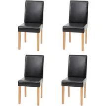 MCW Esszimmerstuhl Littau MVG-zertifiziert ~ Kunstleder, schwarz helle Beine