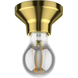 ledscom.de Deckenleuchte Elektra Porzellan gold + LED Lampe 370lm, extra-warmweiß