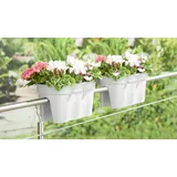 KHW Balkonkasten Flowerclip XL 57,5 x 27,7 x 27 cm weiß 2 St.
