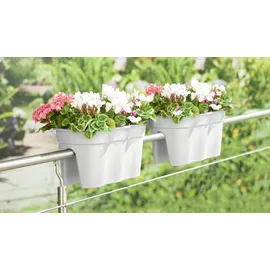 KHW Balkonkasten Flowerclip XL 57,5 x 27,7 x 27 cm weiß 2 St.