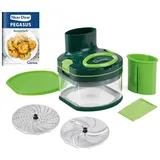 Genius Manueller Food Processor NICER DICER PEGASUS Set 10-teilig grün, Küchenreibe, Grün
