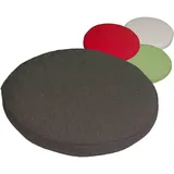 Beo Sitzkissen Stuhl | Made in EU | Stuhlkissen waschbar mit abnehmbarem Bezug | Perfekt für Indoor & Outdoor | Sitzkissen rund Ø 40cm | Atmungsaktives Sitzpolster Stuhl in Dunkel-Grau