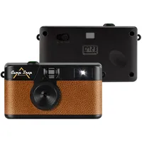 camp snap CS-V105 – Retro Digitalkamera im Vintage-Look, mit Vintage-Fotoeffekten, ohne Display, 8MP, USB-C, SD-Slot, braun