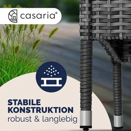 CASARIA Gartenbank 145 x 58 x 87 cm Grau