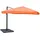 Mendler Ampelschirm HWC-A96, Sonnenschirm Gastronomie 3x3m (Ø4,24m) Polyester/Alu 23kg ~ Flap, terracotta mit Ständer, drehbar