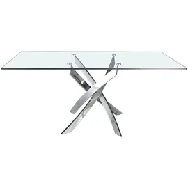 ac angel cerda Angel Cerdá Esstisch Rechteckig gehärtetes Glas aus verchromter Stahl 1061-150x95