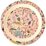 Rice Melamin Kinderteller - Koralle - Jungle Animals Print