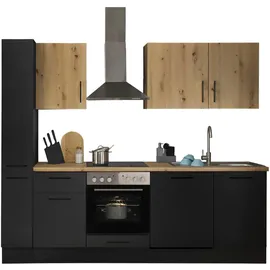 BASIC by Balculina Küchenzeile Turin 250 cm schwarz