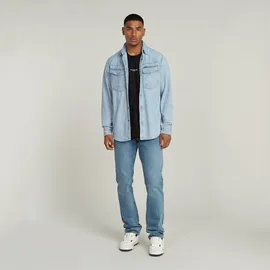 G-Star Slim Fit Jeanshemd Silber M