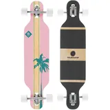 RollerCoaster Longboards Drop-Through The ONE Edition: Feathers, Palms, Stripes (Palms: rosa)